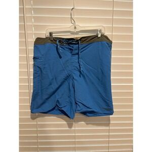 Patagonia‎ Mens Swim Surf Board Shorts Blue Size 36 Drawstring Casual